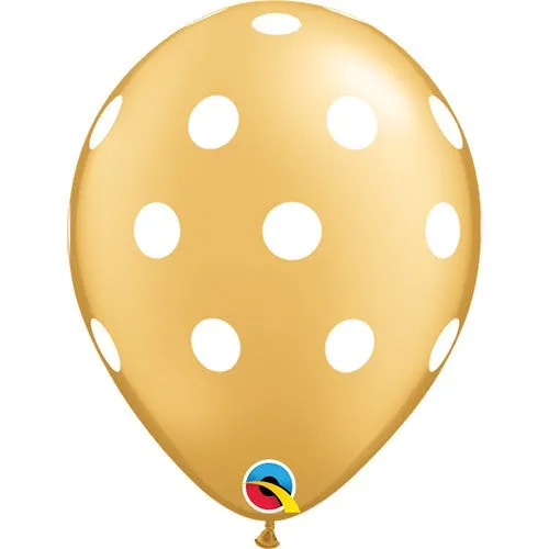 11 inch BIG POLKA DOTS - GOLD