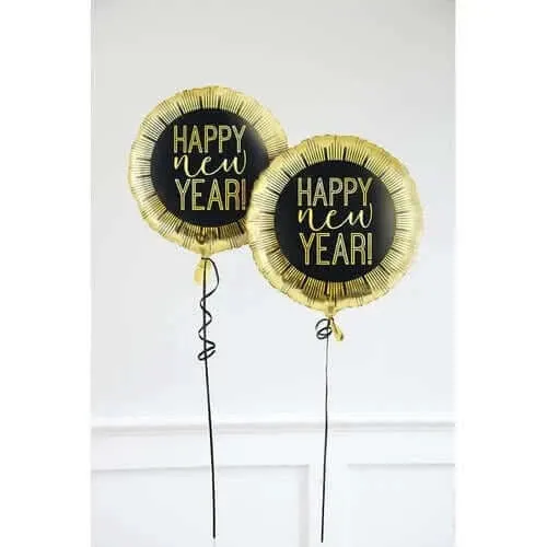 18" Roaring New Year Mylar Balloon