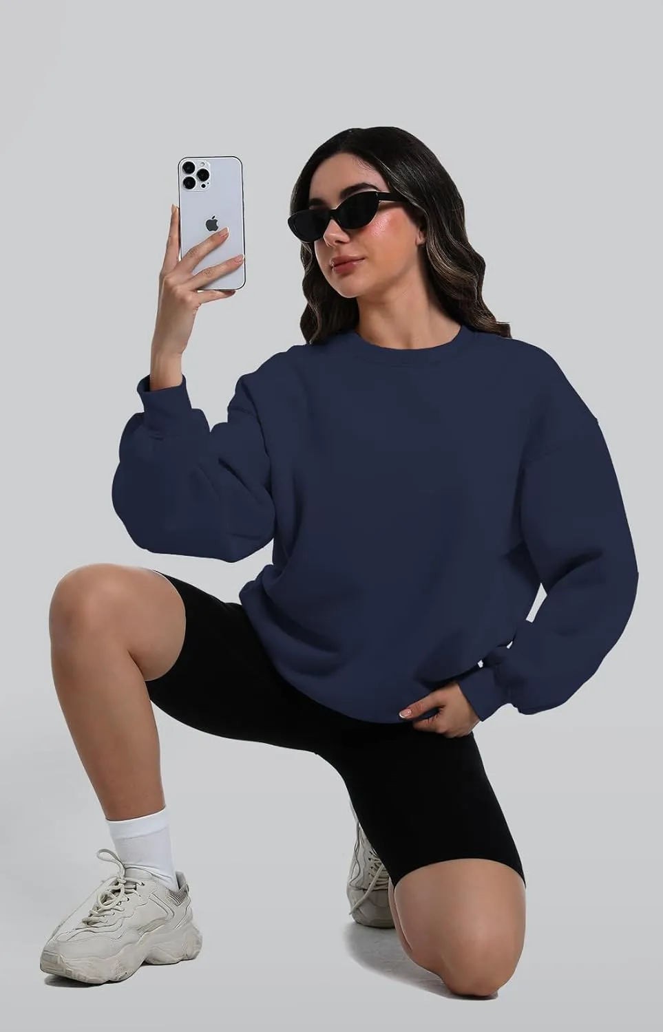2 Pack Womens Oversized Sweatshirts Hoodies Long Sleeve Tops Fall Winter Clothes Crewneck Cozy Outfits Pullover Fashion