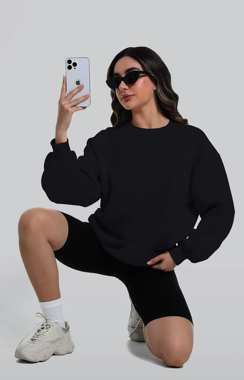 2 Pack Womens Oversized Sweatshirts Hoodies Long Sleeve Tops Fall Winter Clothes Crewneck Cozy Outfits Pullover Fashion