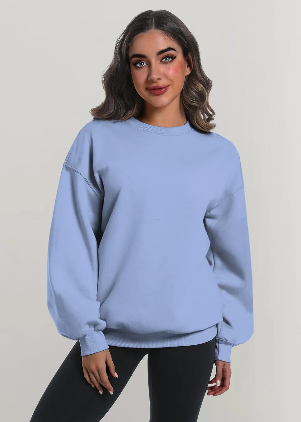 2 Pack Womens Oversized Sweatshirts Hoodies Long Sleeve Tops Fall Winter Clothes Crewneck Cozy Outfits Pullover Fashion