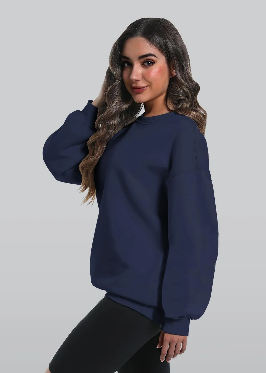 2 Pack Womens Oversized Sweatshirts Hoodies Long Sleeve Tops Fall Winter Clothes Crewneck Cozy Outfits Pullover Fashion