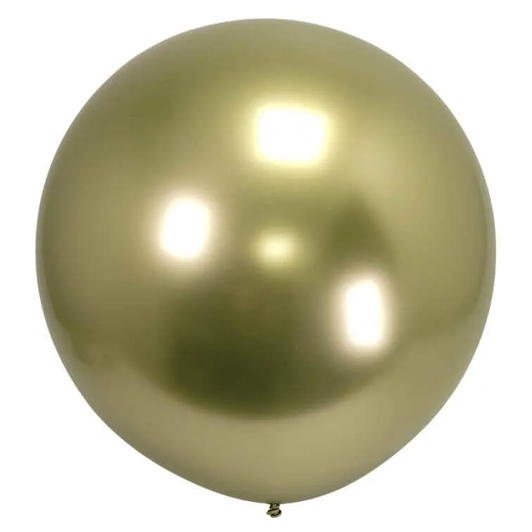 21" Reflective Chrome Pistachio Latex Balloon (1ct)