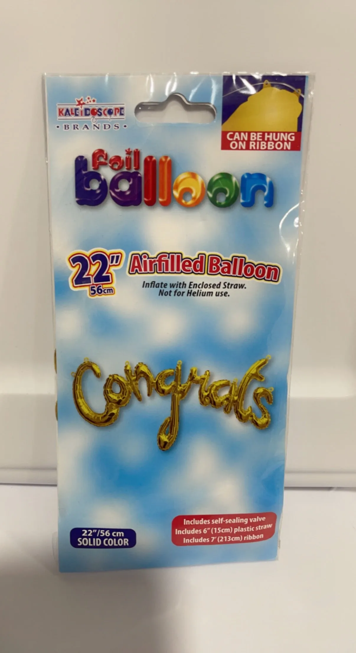 22" Congrats Airfilled Foil Balloon