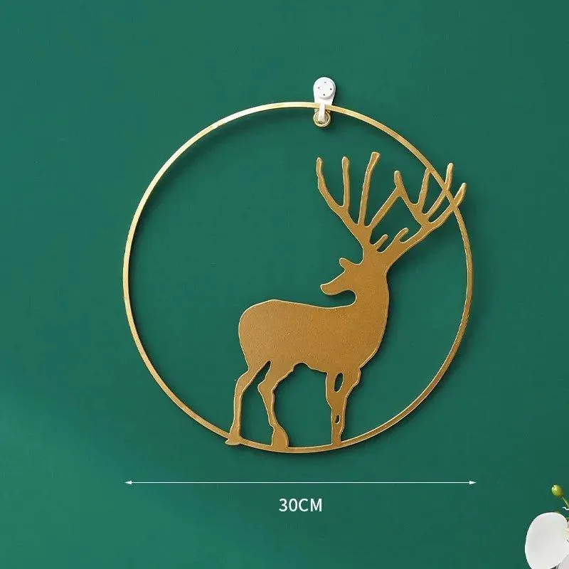 3 Pcs Set Curated Metal Deer Wall Hanging Wall Arts