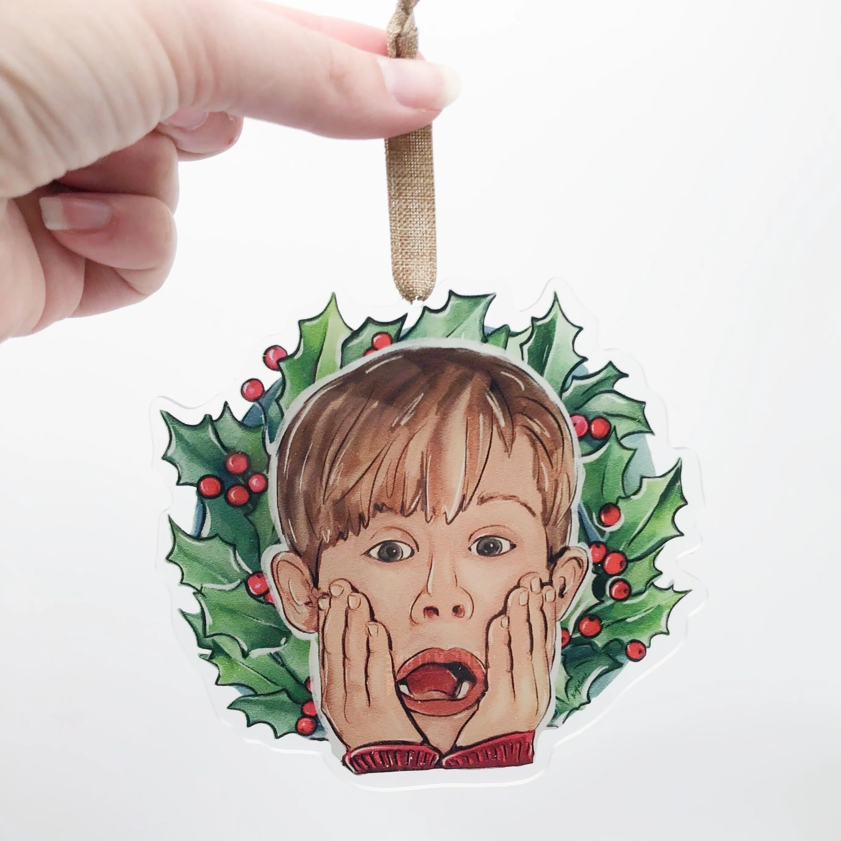 Acrylic Kevin Home Alone Wreath Ornament