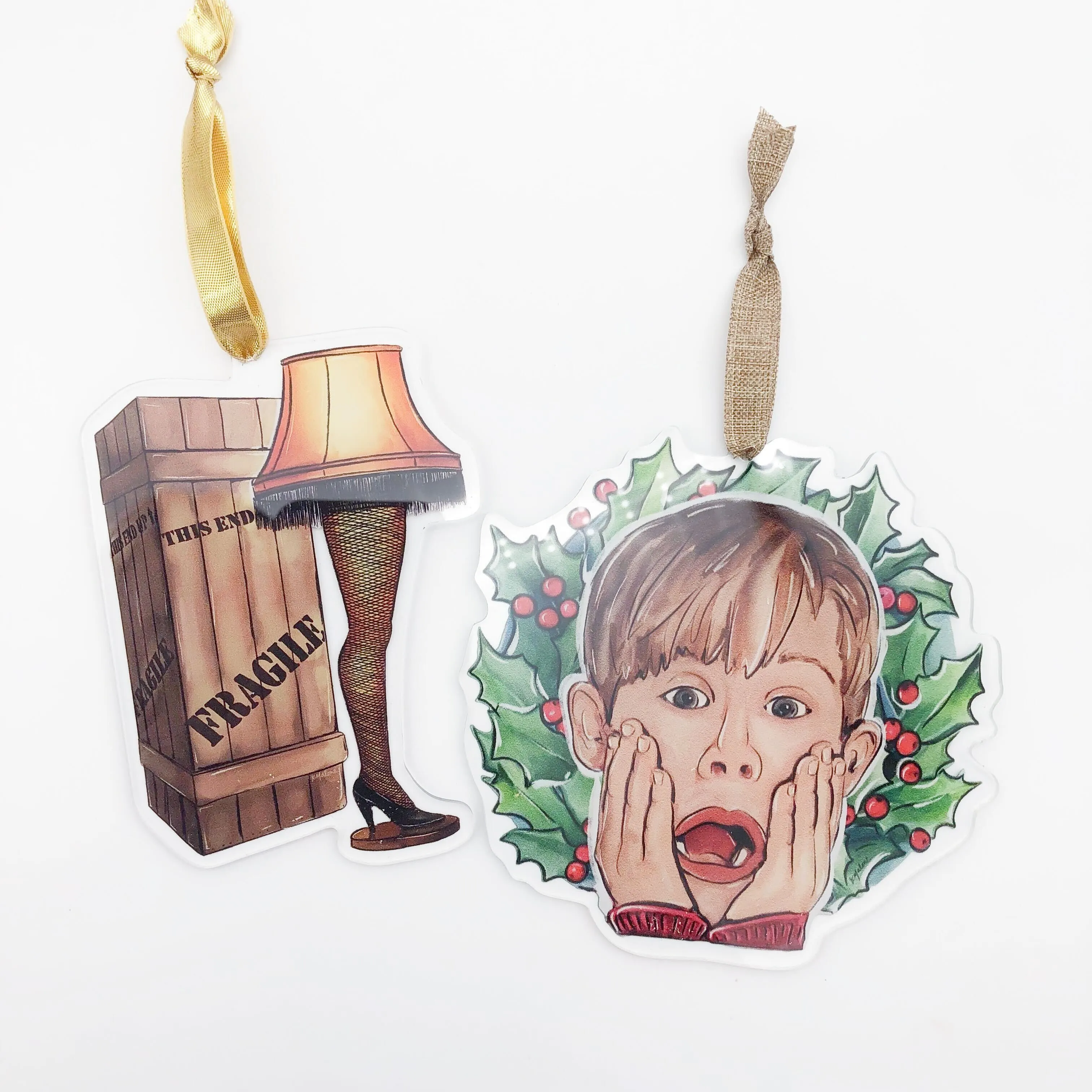 Acrylic Kevin Home Alone Wreath Ornament