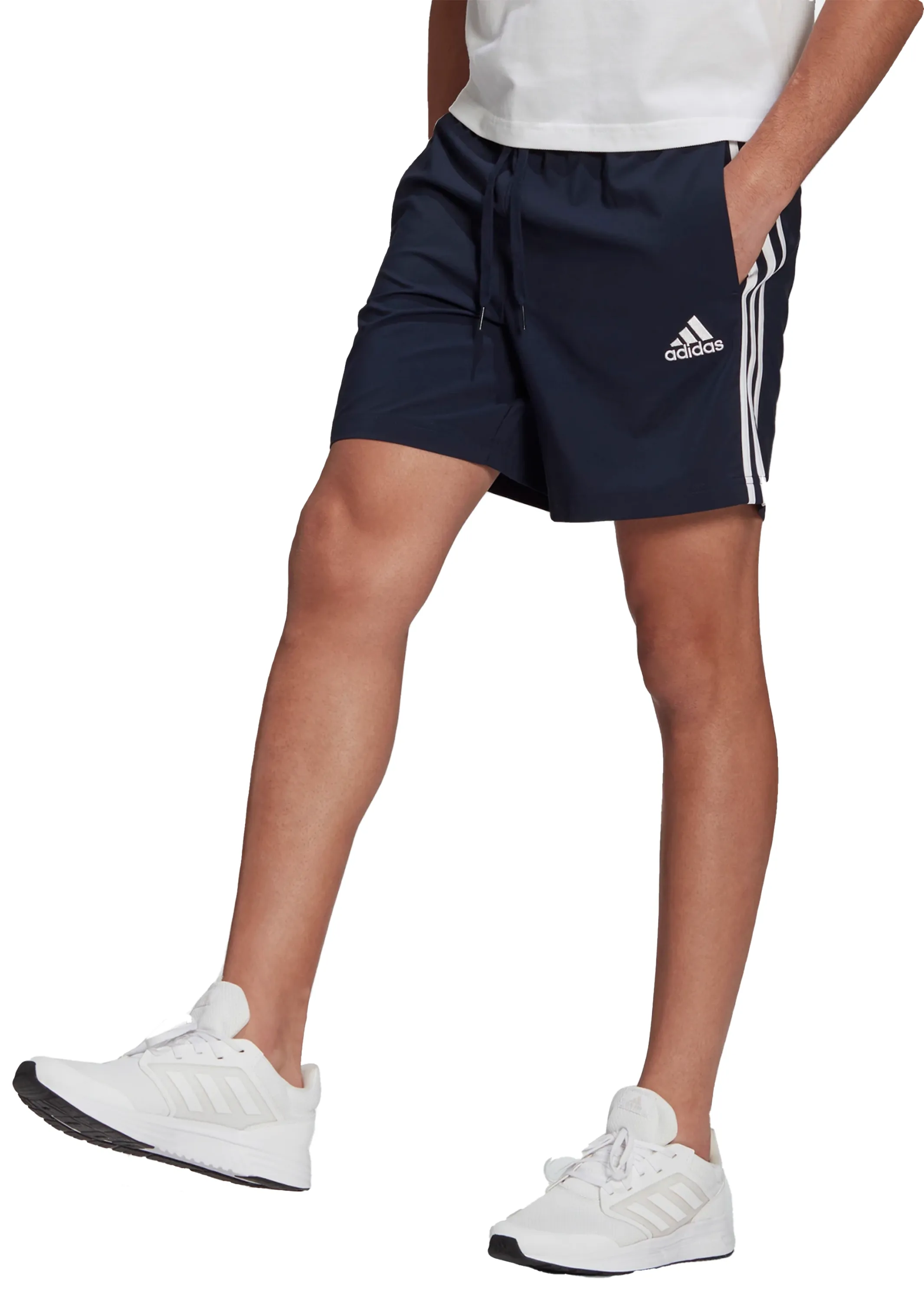 Adidas Men’s Aeroready Essentials Chelsea 3-Stripe Shorts Navy
