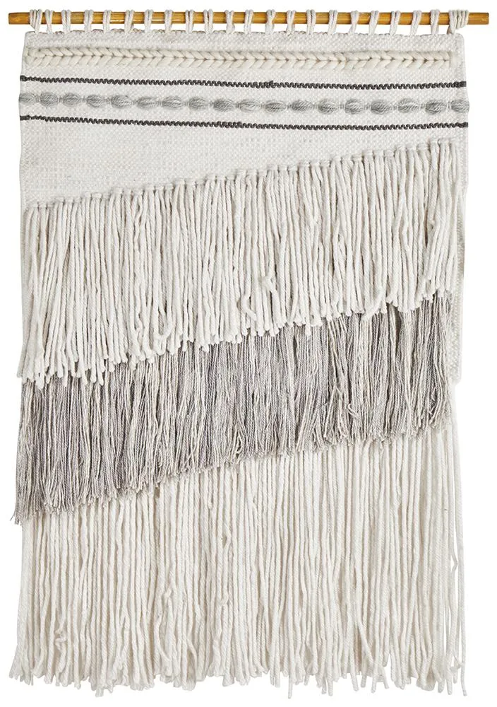 Aladdin Rugs NZ Home Loren Scandi Layered Fringed Wall Hanging