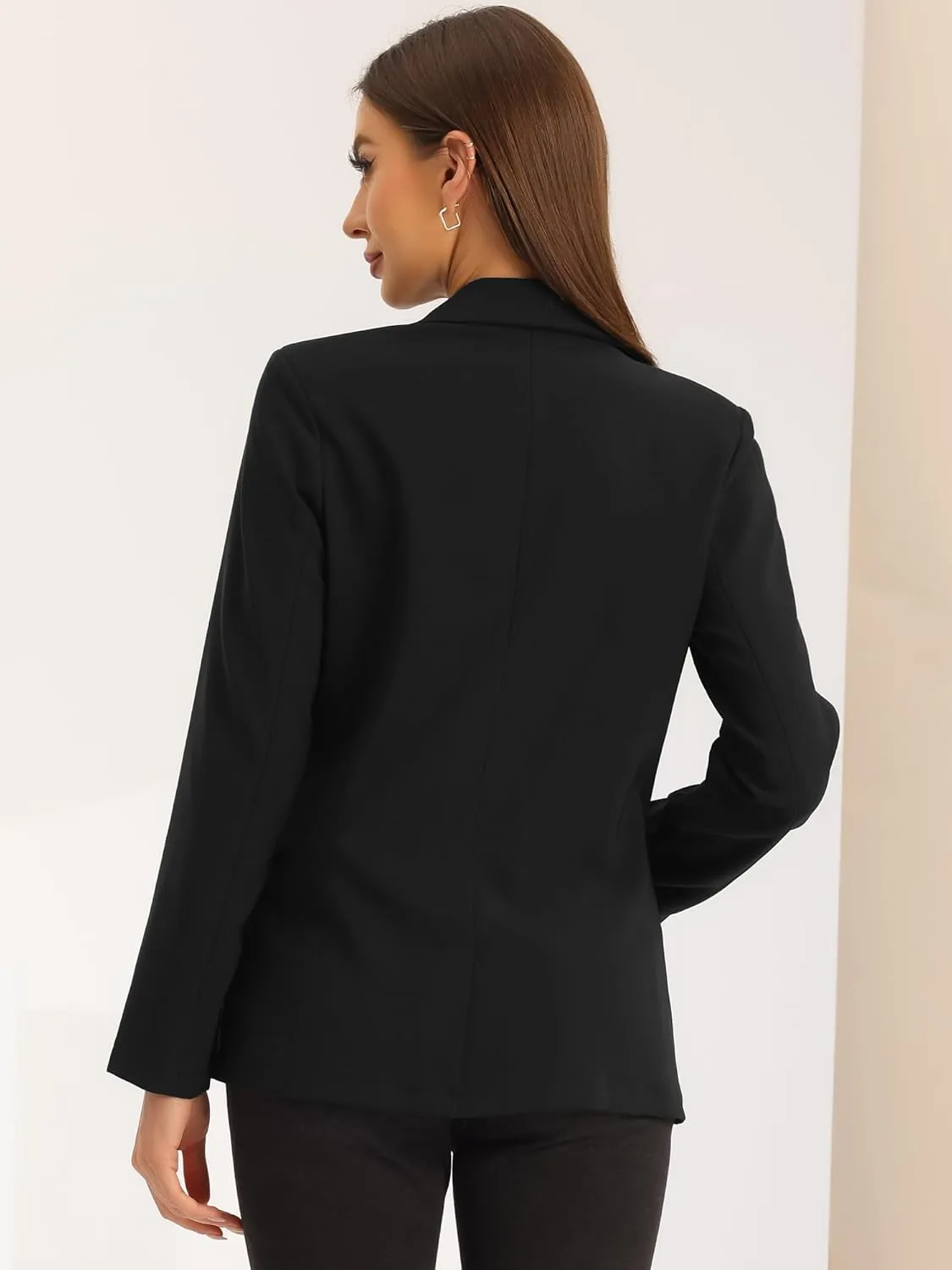 Allegra K Double Breasted Work Office Blazer for Women Long Sleeve Blazers Suit Jacket with Pocket Fall Fashion