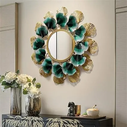 ALLURE BOX Metal wall art hangings/Easy handling (WILLOW MIRROR DECOR) living room, dining room, home, office, café and for gift purpose, size (30 * 2 * 30) inches