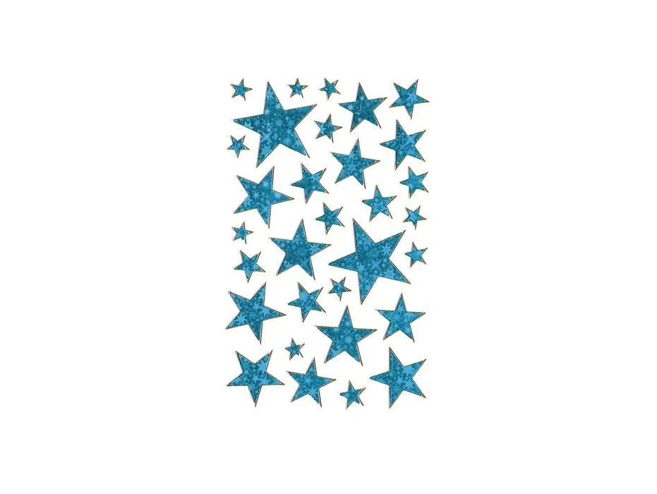 Avery Christmas Stickers - Stars, Effect Foil, Embossed (52259)