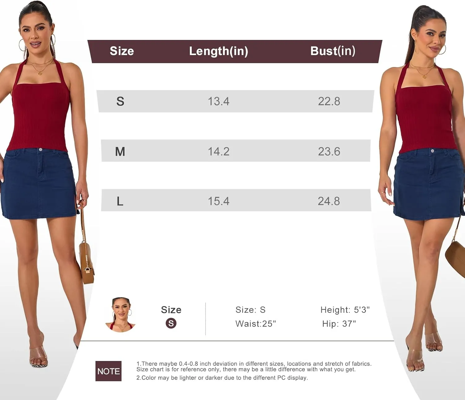 Betu Women Halter Tank Top Ribbed Knit Sleeveless Fitted Crop Camisole Basic Cami Shirts