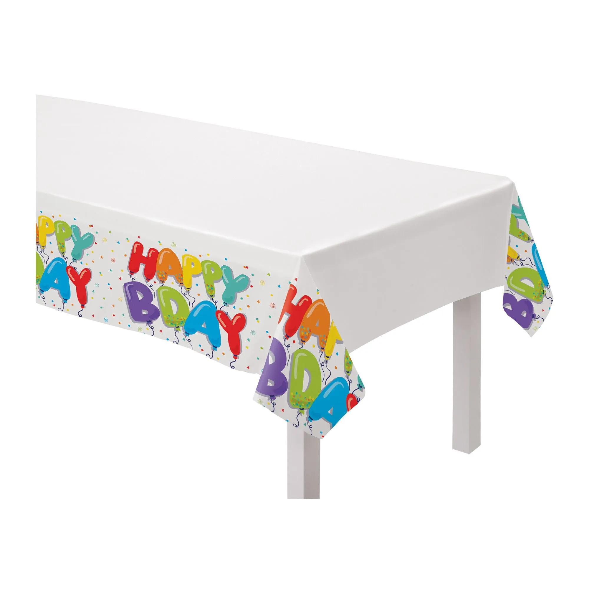 Birthday Balloons Plastic Tablecover 54" x 102" | 1 ct