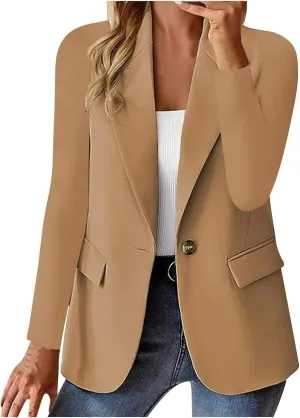 Blazers for Women Business Casual Work Office Jackets Long Sleeve Open Front Cardigan Jacket Spring Fashion Blazer