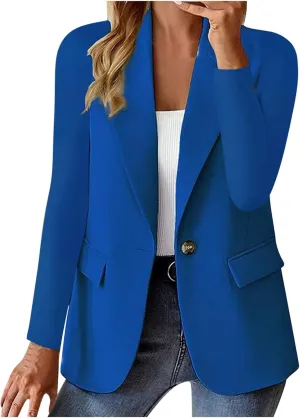 Blazers for Women Business Casual Work Office Jackets Long Sleeve Open Front Cardigan Jacket Spring Fashion Blazer
