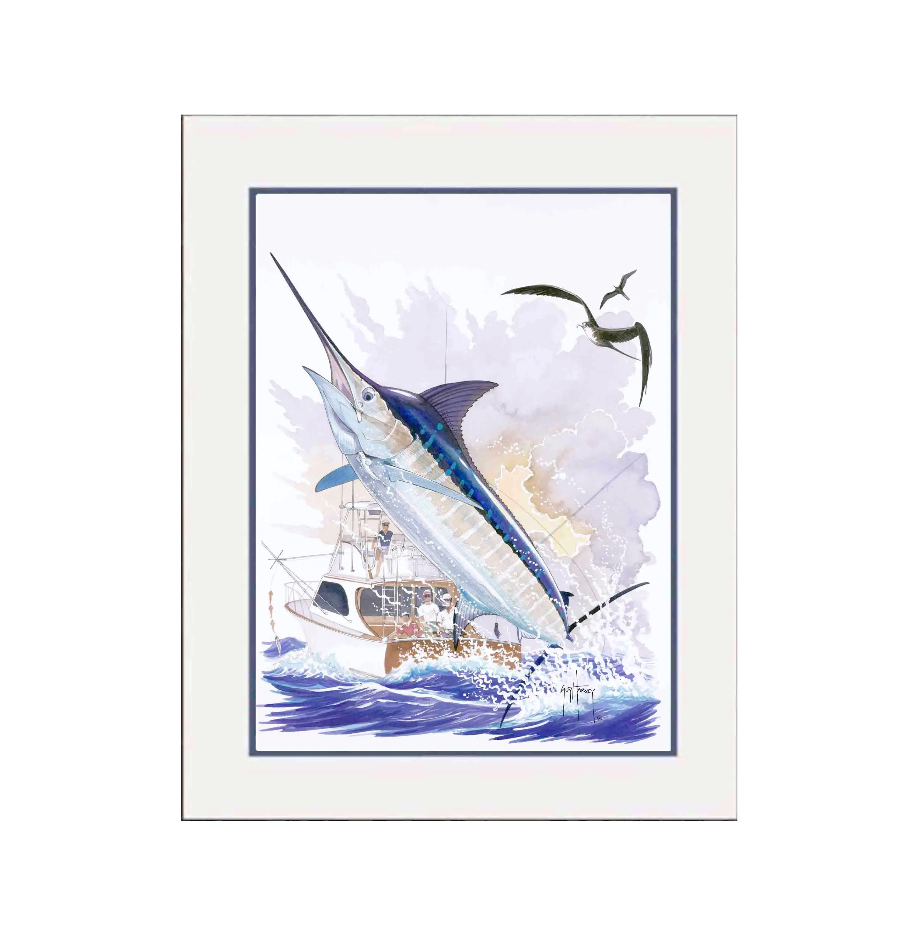 Boat and Blue Large Mini Print