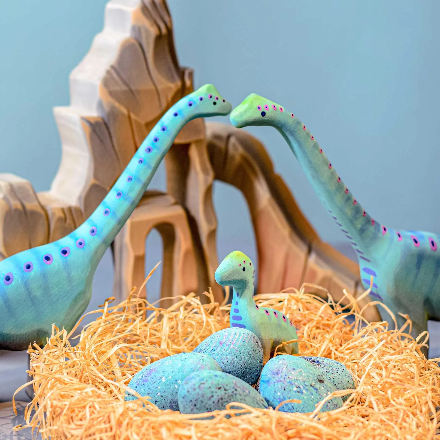 Bumbu Big Wooden Brontosaurus Dinosaur