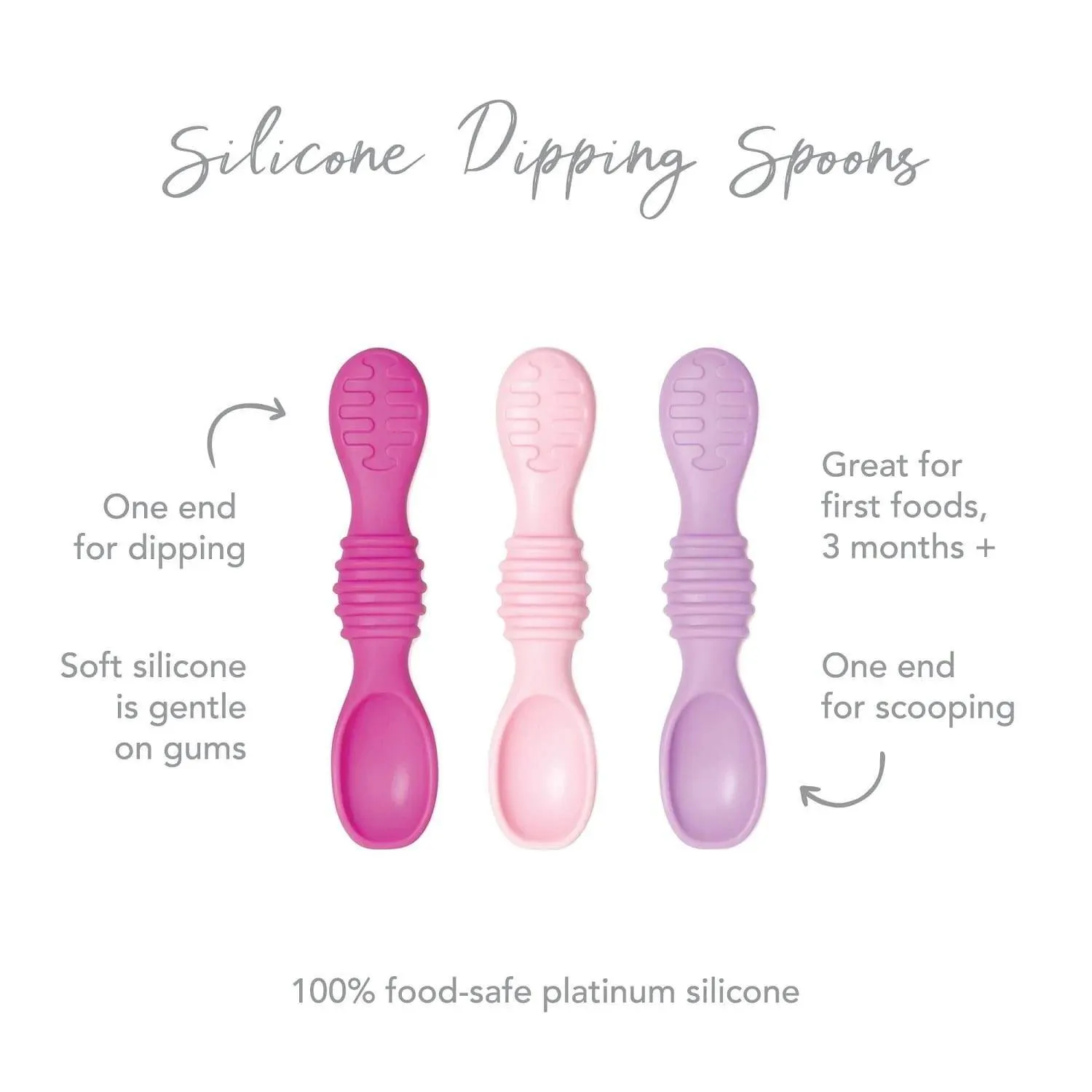 Bumkins Silicone Dipping Spoons - 3 Pack