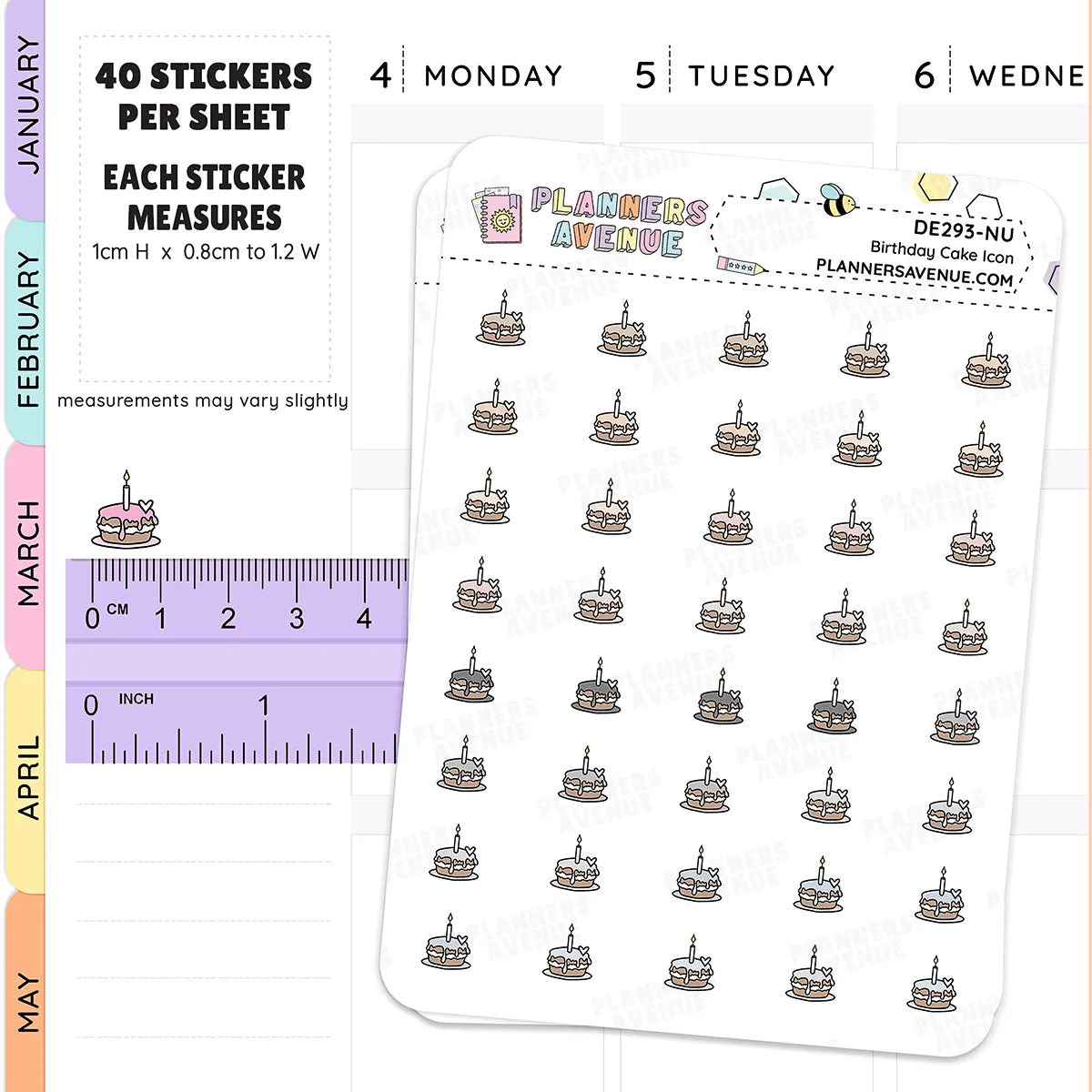 Cake Mini Icons Stickers