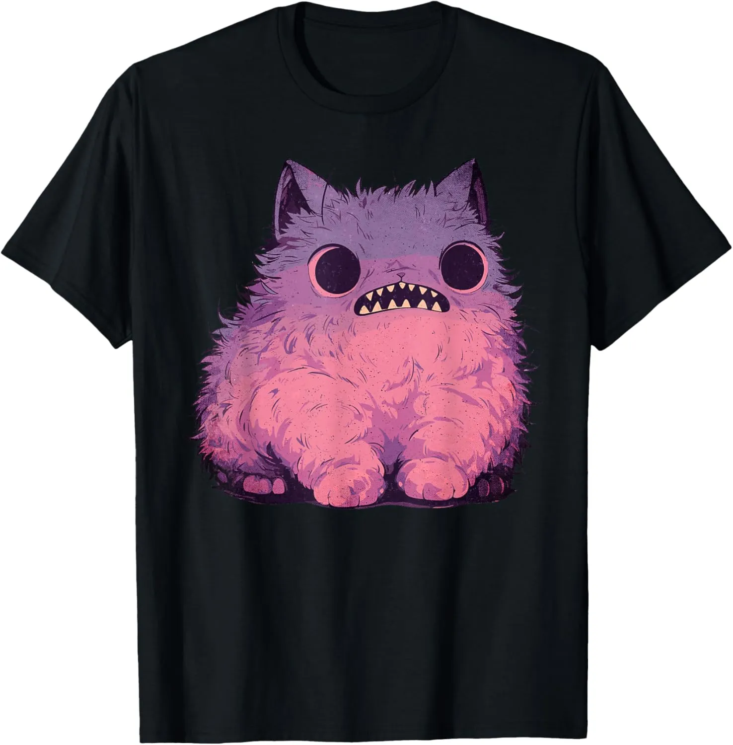 Cat Monster Graphic Kawaii Pastel Goth Anime Aesthetic Goth T-Shirt