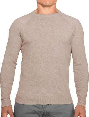 CC Perfect Slim Fit Crewneck Sweaters for Men | Lightweight Breathable Mens Sweater | Soft Fitted Pullover for Men
