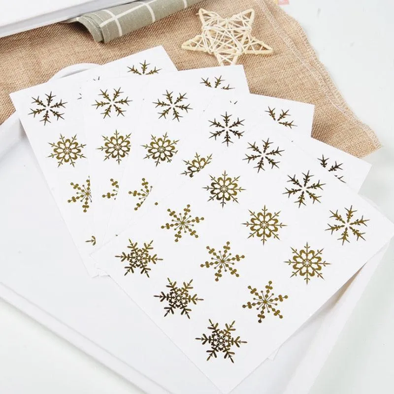 Christmas Day Snowflake Stickers