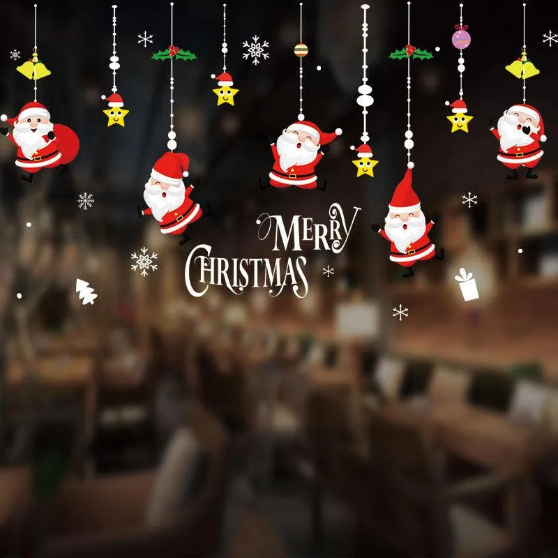 Christmas Sticker Glass Window Antistatic No Trace Decoration Arrangement Festival Handicraft LI-020003
