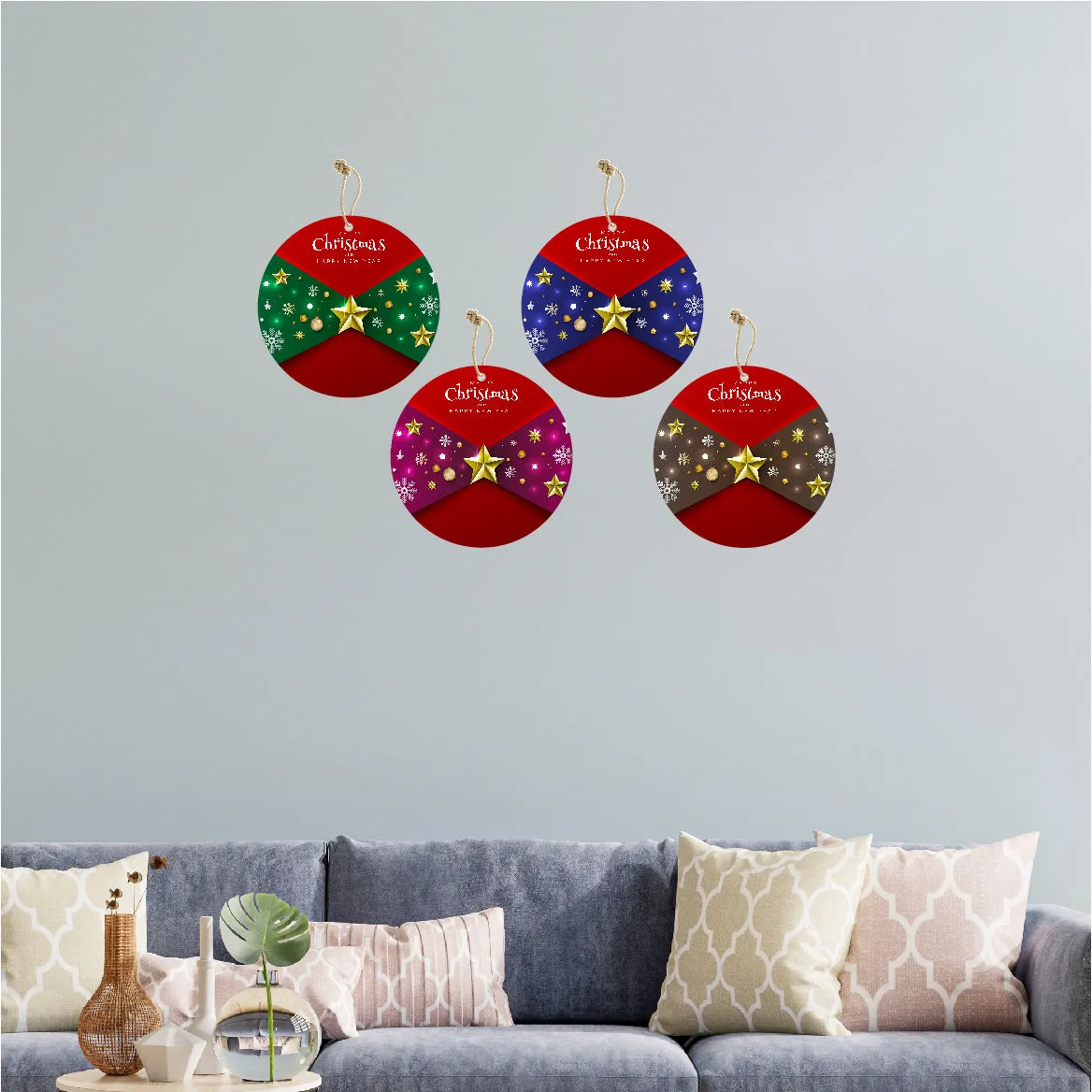 Christmas Theme Wooden Wall Hanging For Home House Living Room