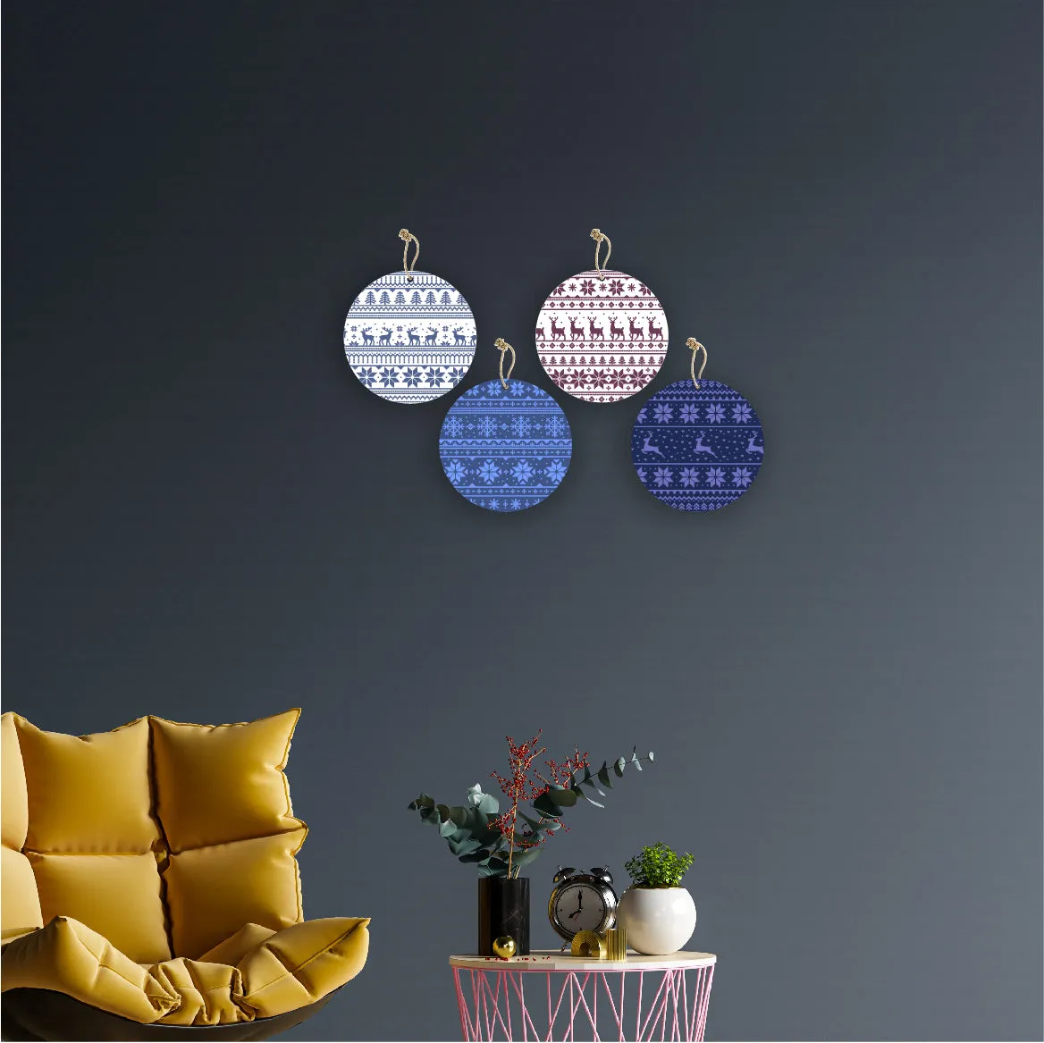 Christmas Theme Wooden Wall Hanging Home Decorations House Bedroom Living Room