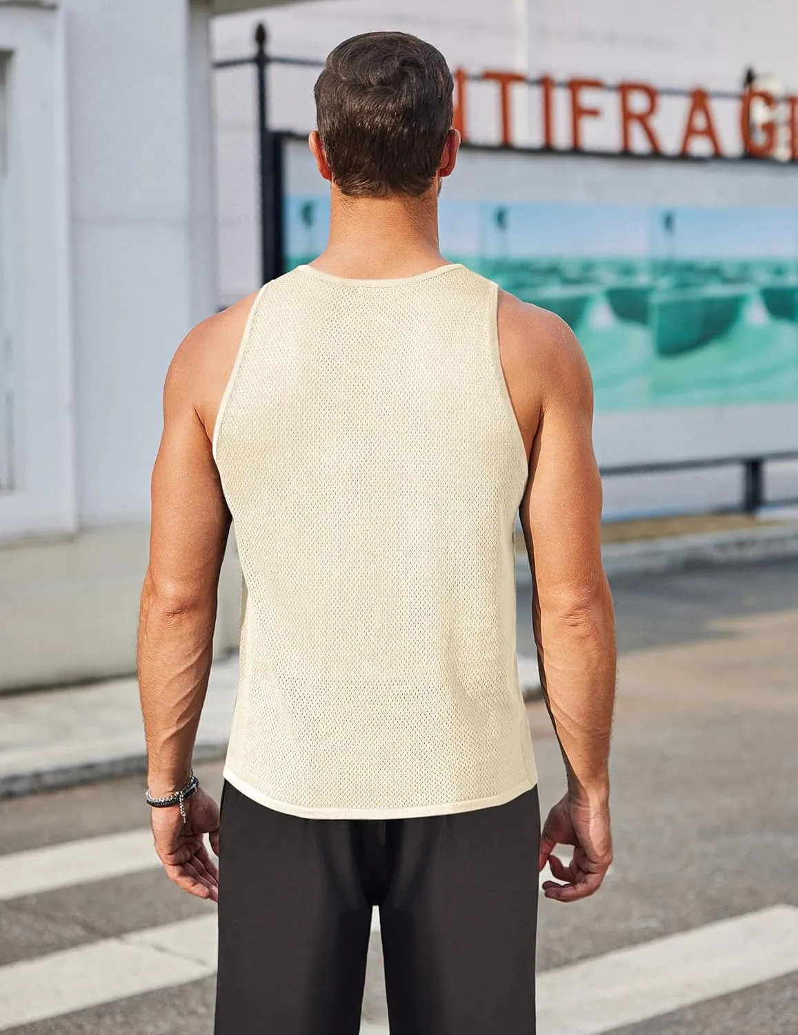 COOFANDY Mens Tank Tops Summer Beach Sleeveless Muscle Shirts Casual Knit Tanks Workout Gym Tee