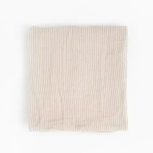 Cotton Muslin Swaddle (Sand Stripe)