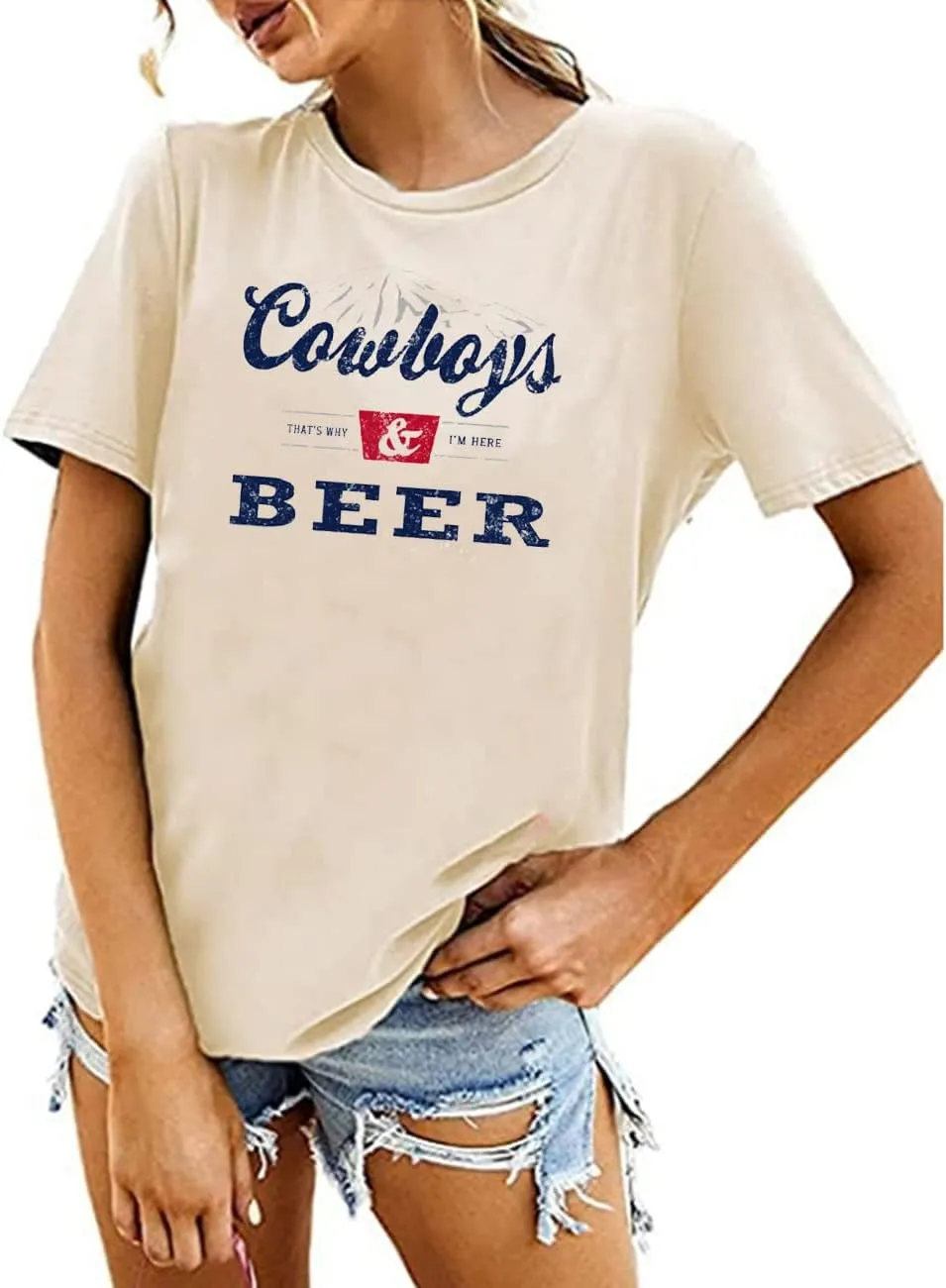 Country Music Cowboy Shirt Women Vintage Concert Tees Funny Western Rodeo Graphic Short Sleeve Tops T-Shirt