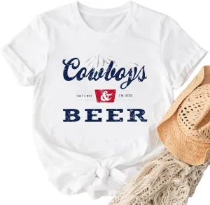 Country Music Cowboy Shirt Women Vintage Concert Tees Funny Western Rodeo Graphic Short Sleeve Tops T-Shirt