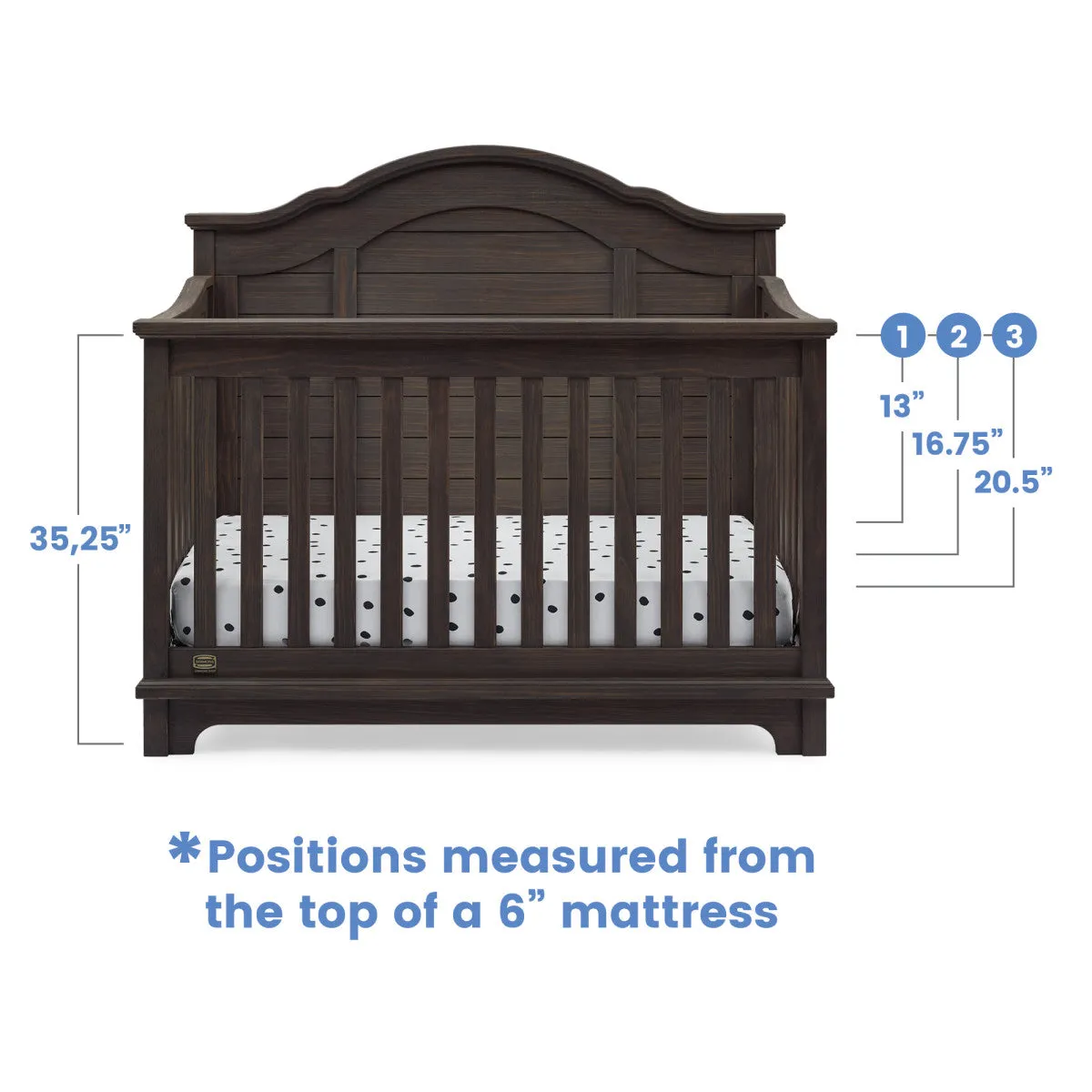 Delta Children Asher 6-in-1 Convertible Crib