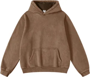 Dnzzs Womens Oversized Hoodie Acid Wash Hoodie Vintage Sweatshirt Heavyweight Fleece Cotton Streetwear Trendy Hoodies