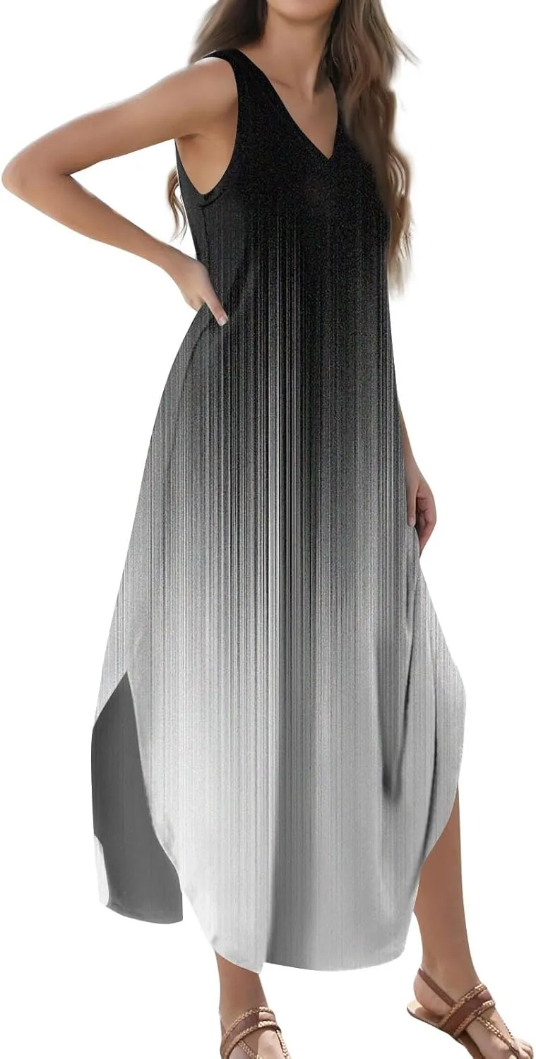 Elegant Sleeveless Maxi Dress for Women 2025 Dresses for Women, Resort Wear, and Hawaiian Sun Dress