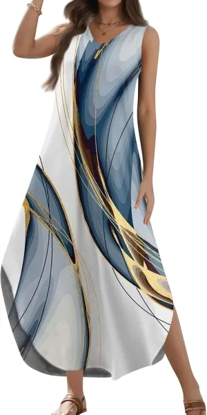 Elegant Sleeveless Maxi Dress for Women 2025 Dresses for Women, Resort Wear, and Hawaiian Sun Dress