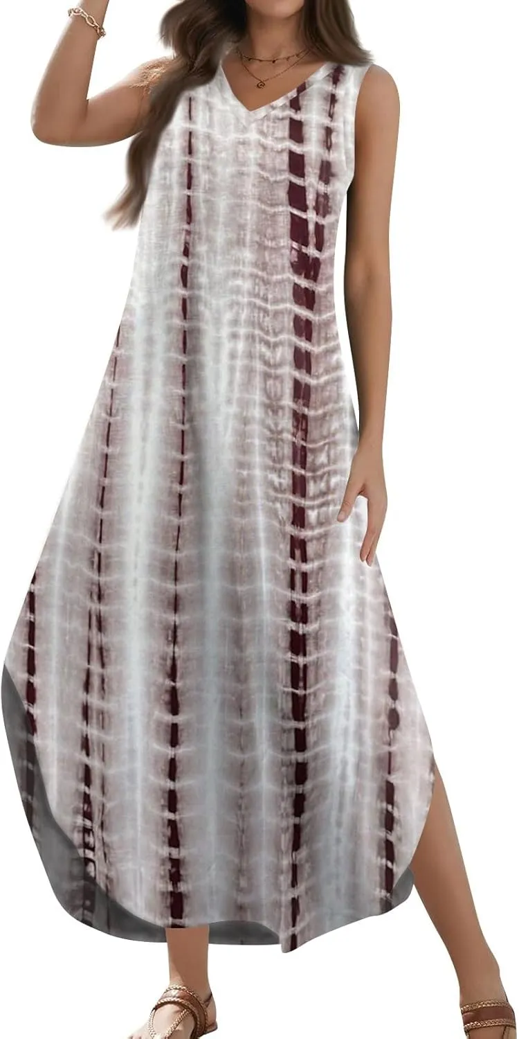 Elegant Sleeveless Maxi Dress for Women 2025 Dresses for Women, Resort Wear, and Hawaiian Sun Dress