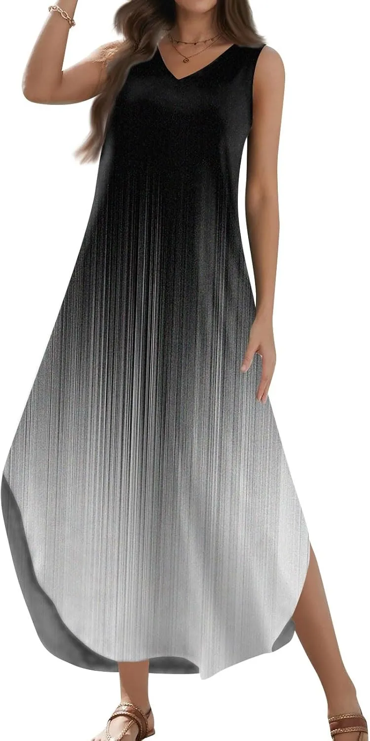 Elegant Sleeveless Maxi Dress for Women 2025 Dresses for Women, Resort Wear, and Hawaiian Sun Dress