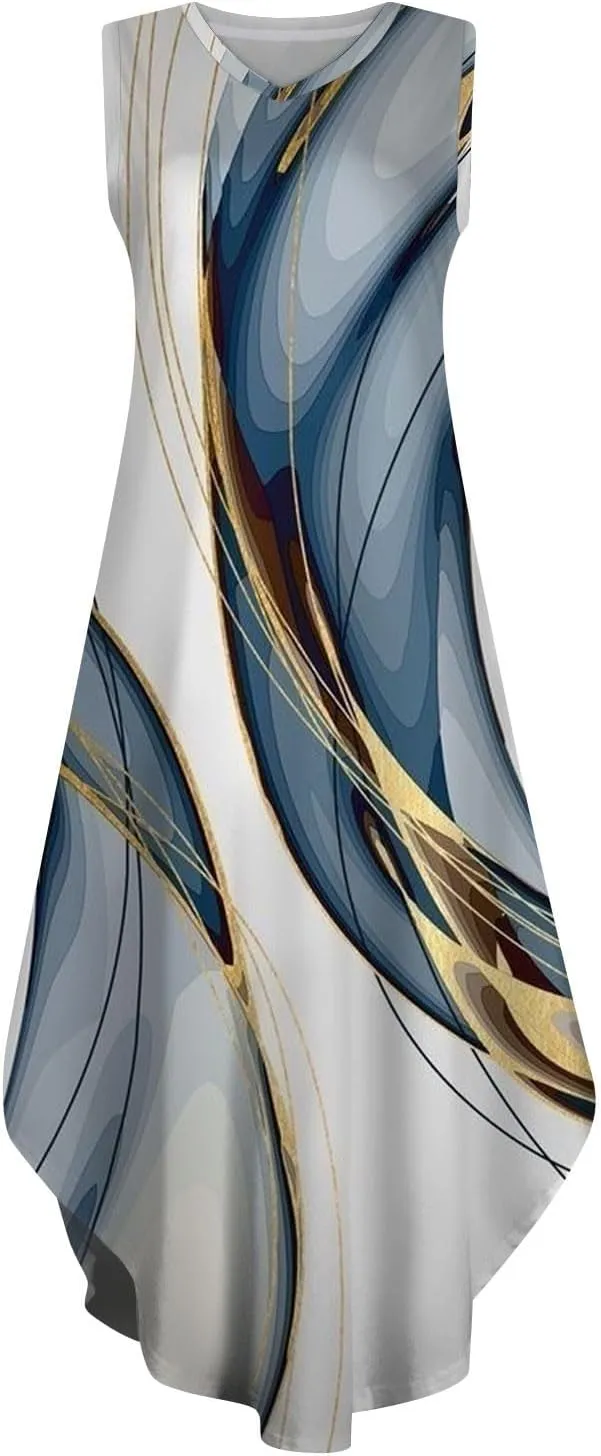 Elegant Sleeveless Maxi Dress for Women 2025 Dresses for Women, Resort Wear, and Hawaiian Sun Dress