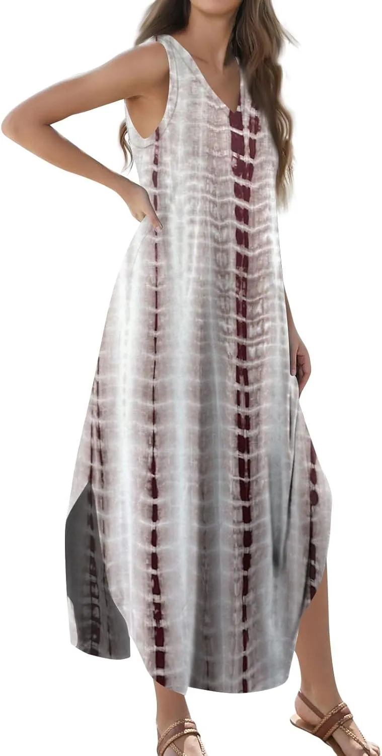 Elegant Sleeveless Maxi Dress for Women 2025 Dresses for Women, Resort Wear, and Hawaiian Sun Dress