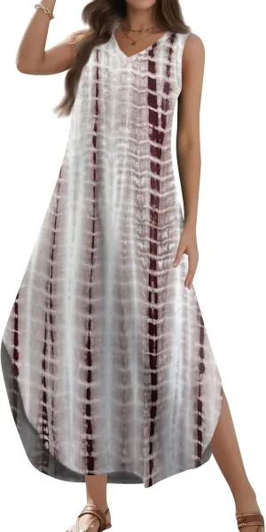 Elegant Sleeveless Maxi Dress for Women 2025 Dresses for Women, Resort Wear, and Hawaiian Sun Dress