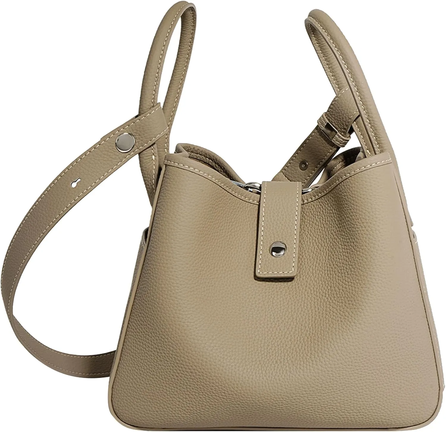 Fashion Handbag for Women, Lightweight Vegan Crossbody Shoulder Bag Genuine Leather Multi-Pocket Satchel Bagsbag1208OWOISS
