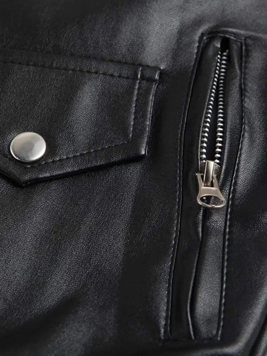 Fashion Mens Faux Leather PU Biker Punk Vest Zippers Slim Fit Male Sleeveless Waistcoat For Men