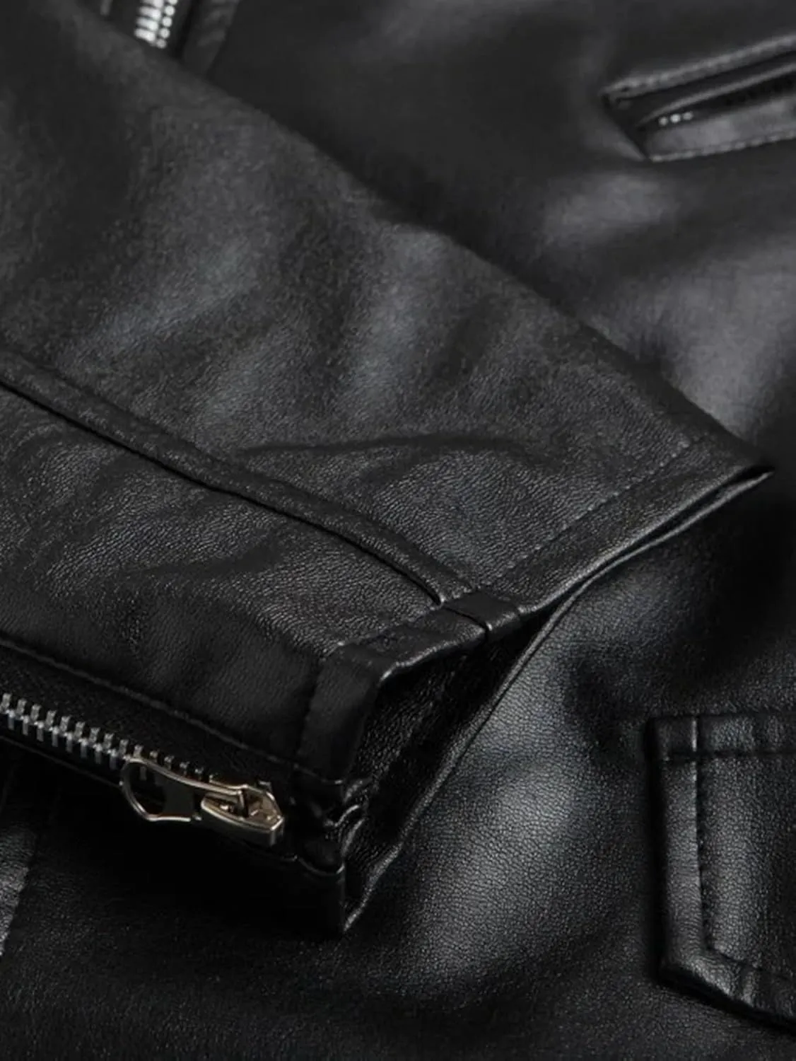 Fashion Mens Faux Leather PU Biker Punk Vest Zippers Slim Fit Male Sleeveless Waistcoat For Men