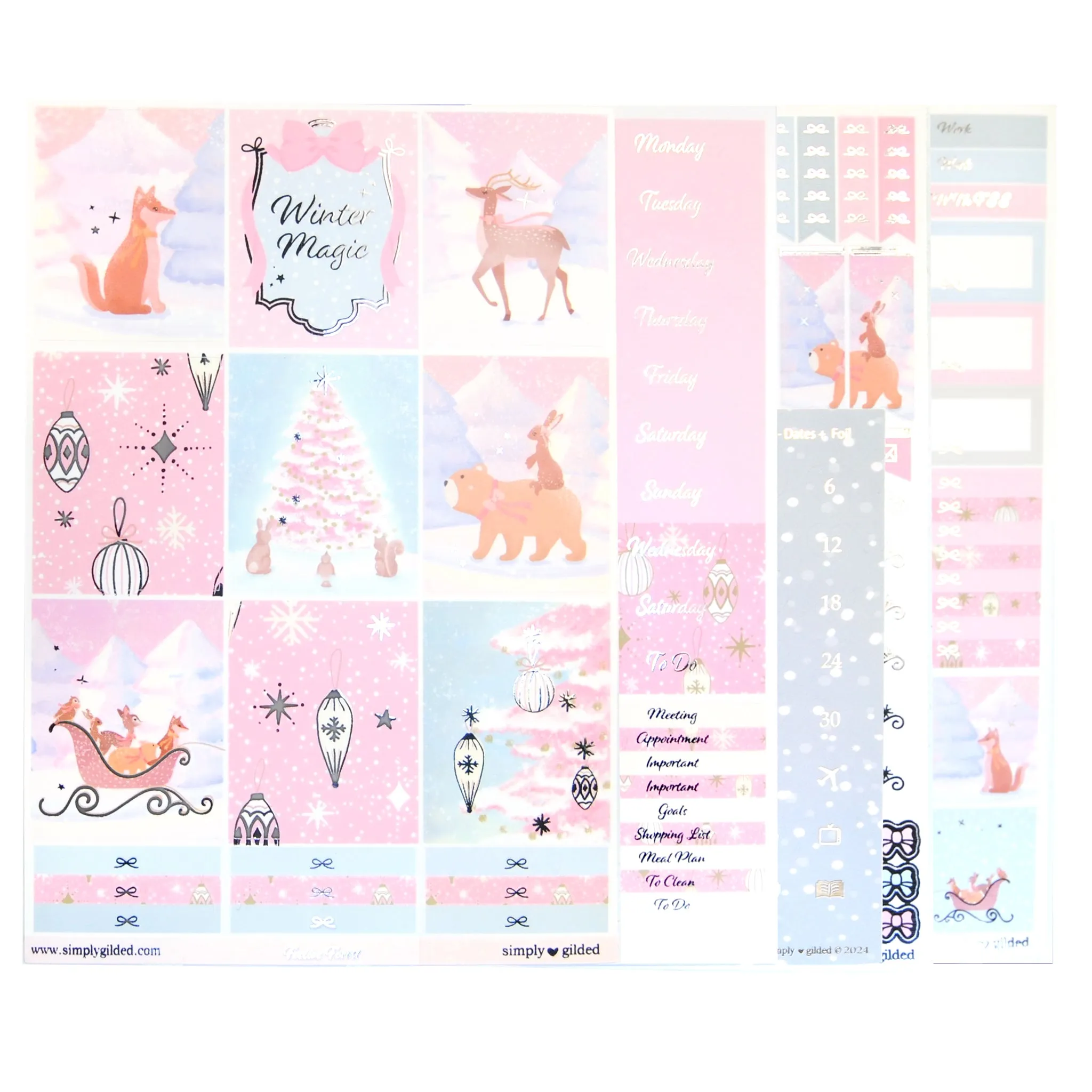 Festive Forest Luxe Sticker Kit   date dots (you pick)