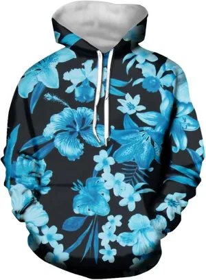Forchrinse Green Palm Tree Sea Beach Mens Hoodies Pullover Long Sleeve Fleece Hoodie Cozy Sport Casual Outwear
