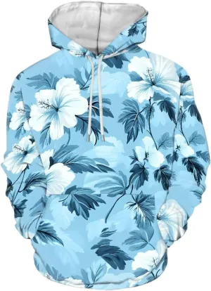 Forchrinse Green Palm Tree Sea Beach Mens Hoodies Pullover Long Sleeve Fleece Hoodie Cozy Sport Casual Outwear