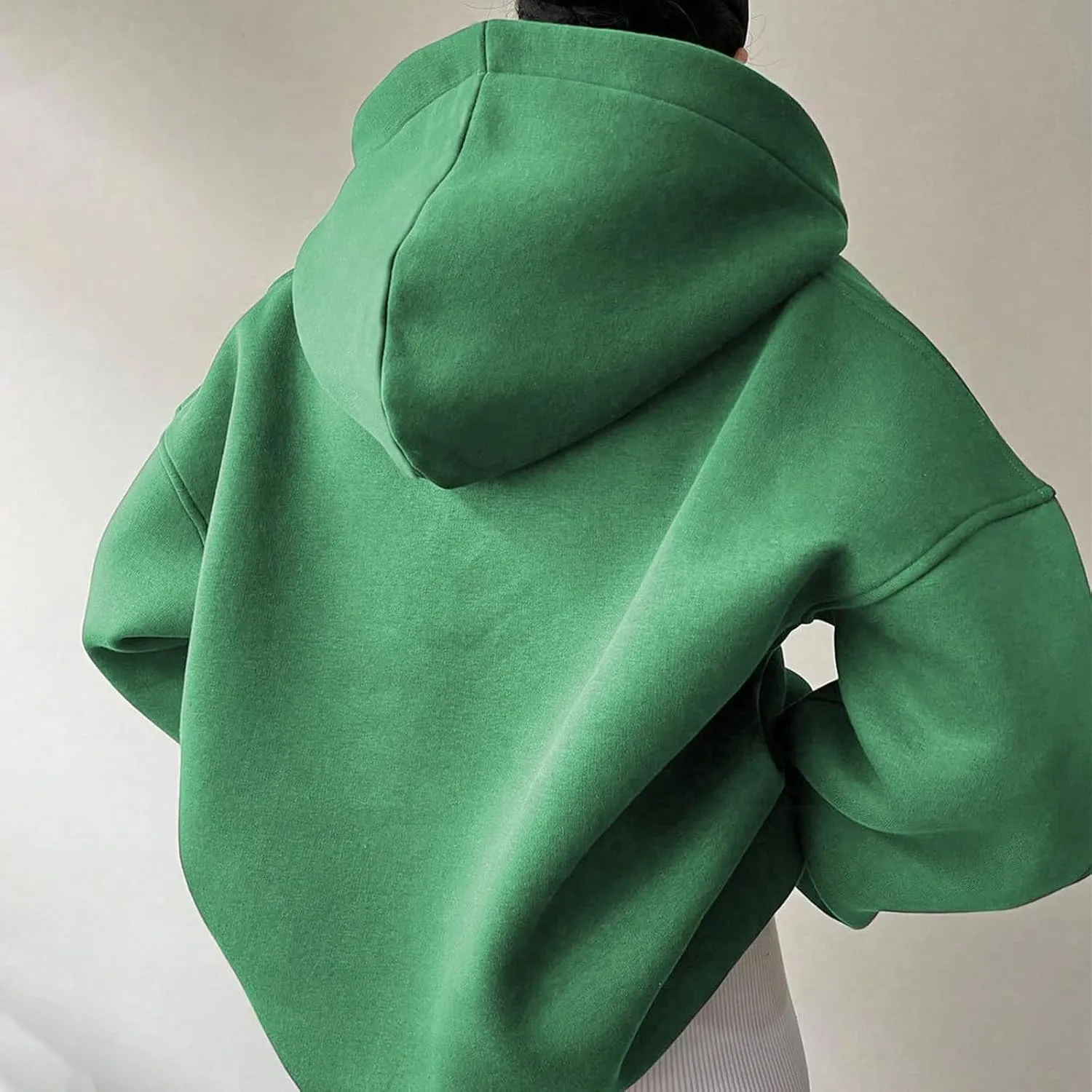 Gladtbser Women's Loose Casual Hoodies Sport Pullover Oversized Cozy Hooded Sweatshirt Fall Winter Outfits Long Sleeve Tops